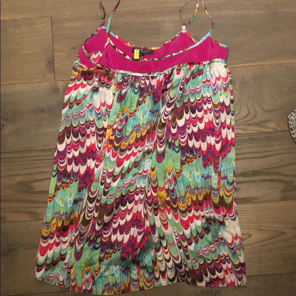 ABS multi 100% silk mini dress! Never worn!!